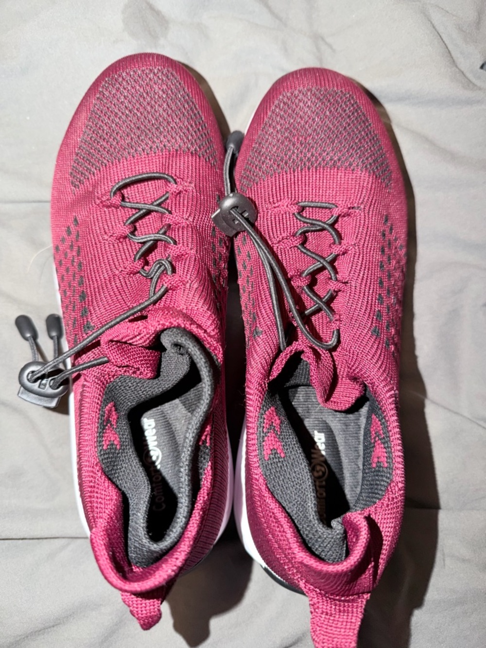 Comfort-Focused Women's Athletic Slip-On Sneakers in Berry Pink
